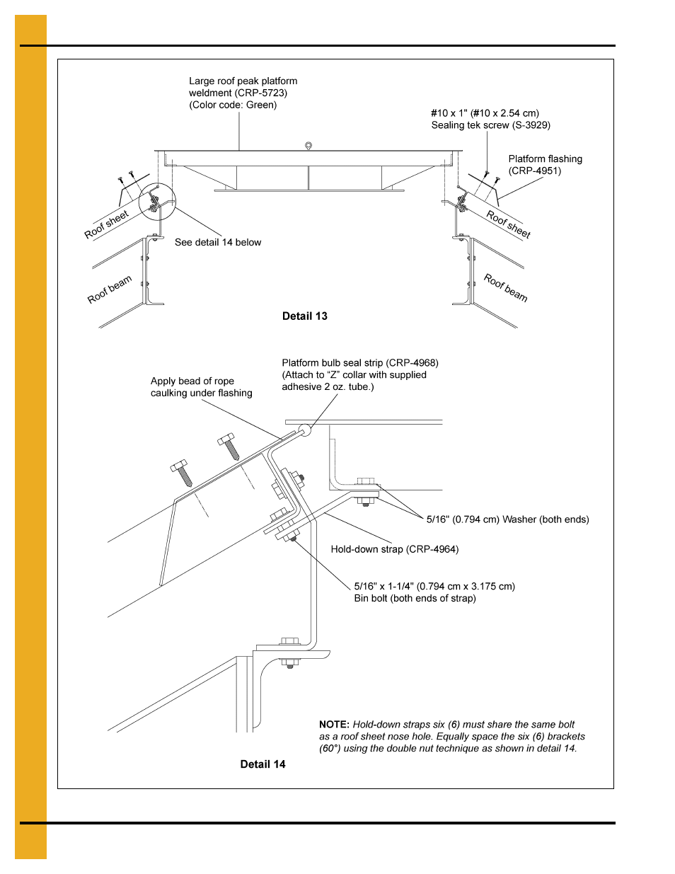 105' special high snow roof assembly instructions | Grain Systems Bin Accessories PNEG-1868 User Manual | Page 22 / 26