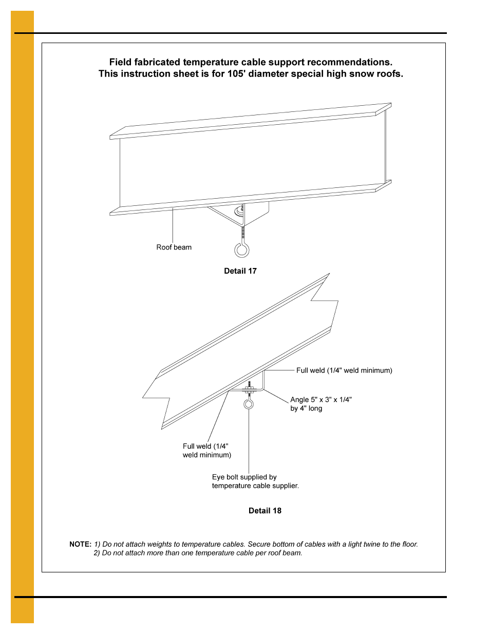 105' special high snow roof assembly instructions | Grain Systems Bin Accessories PNEG-1868 User Manual | Page 24 / 26