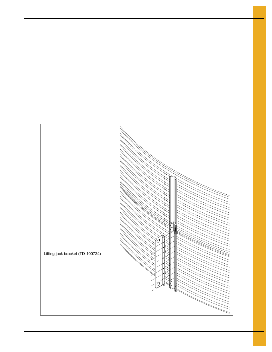 Lifting jacks and brackets, Caulking detail (continued) | Grain Systems PNEG-1276 User Manual | Page 25 / 78