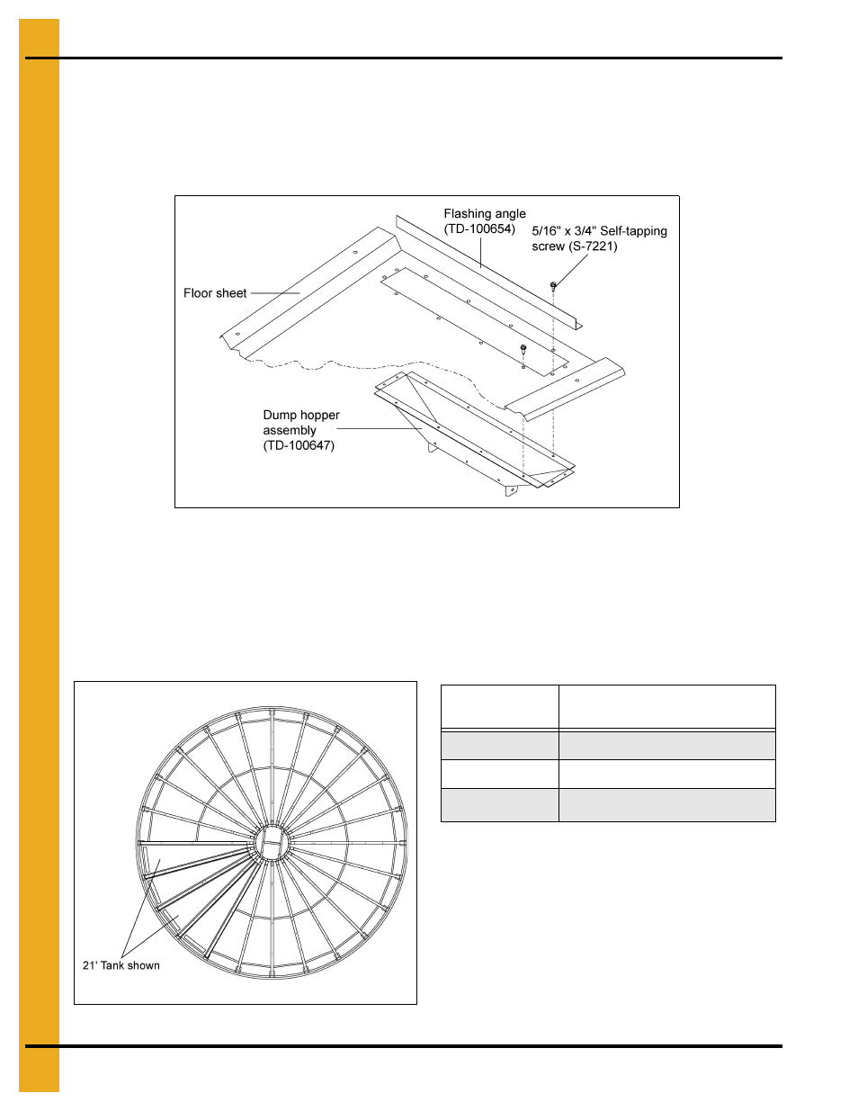 Dump hopper installation floor sheet installation, Dump hopper installation, Floor sheet installation | Installation | Grain Systems PNEG-1276 User Manual | Page 40 / 78