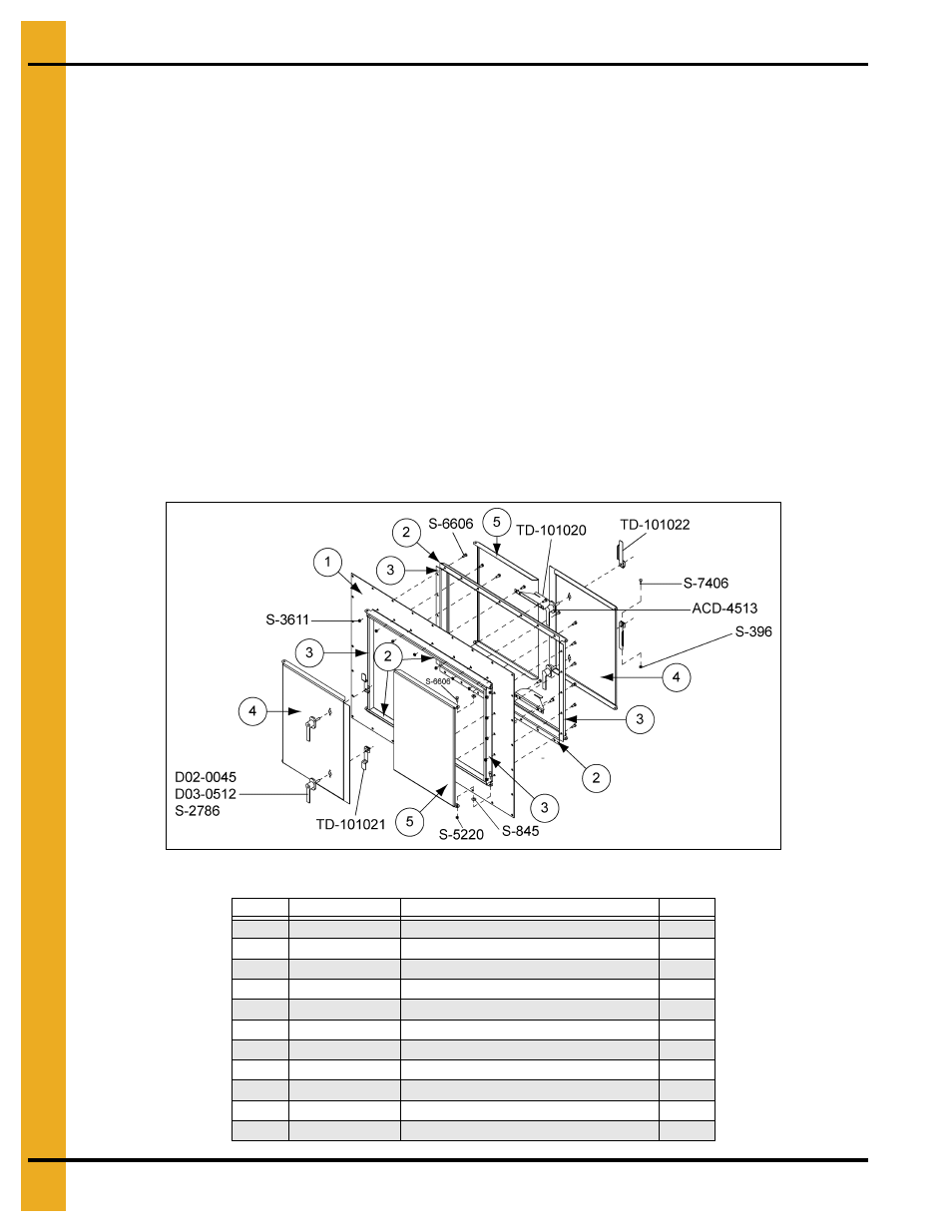 Top dry access door assembly (td-100996), Assembly | Grain Systems PNEG-1276 User Manual | Page 70 / 78