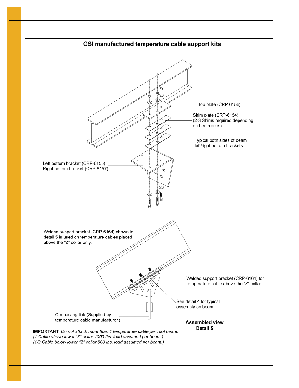 Ail 4, 72' temperature cable support assembly (continued) | Grain Systems Bin Accessories PNEG-1840 User Manual | Page 14 / 32