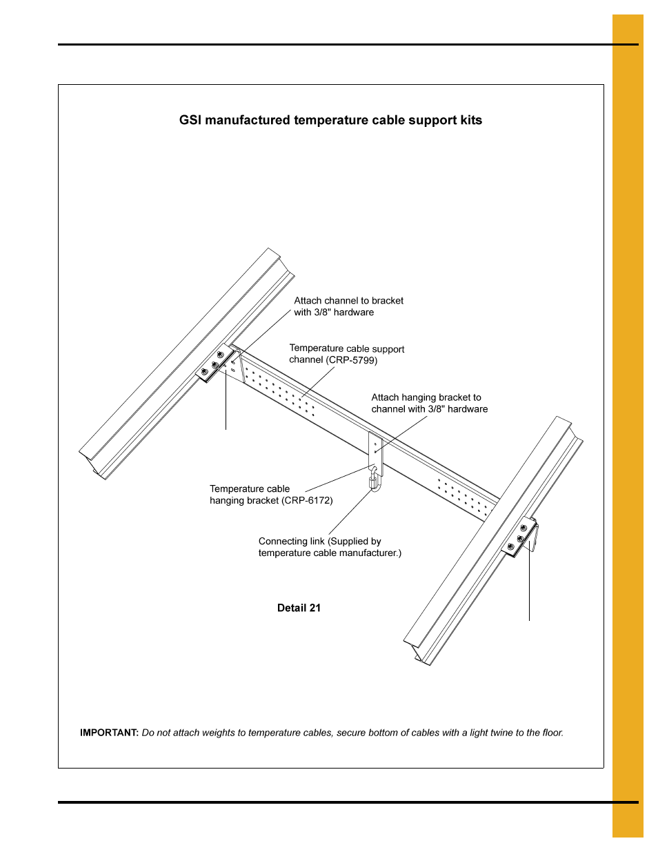 90' temperature cable support assembly | Grain Systems Bin Accessories PNEG-1840 User Manual | Page 25 / 32