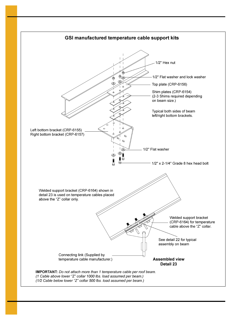 90' temperature cable support assembly (continued) | Grain Systems Bin Accessories PNEG-1840 User Manual | Page 26 / 32