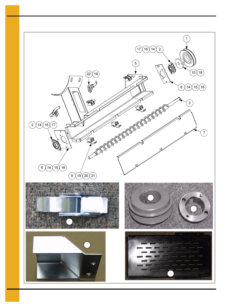 Parts list, Chapter 4 parts list, Moisture sampler | Grain Systems PNEG-1283 User Manual | Page 16 / 22