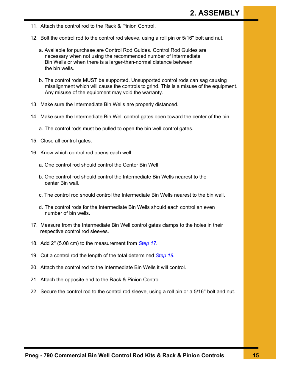 Assembly | Grain Systems Unload Augers PNEG-790 User Manual | Page 15 / 18