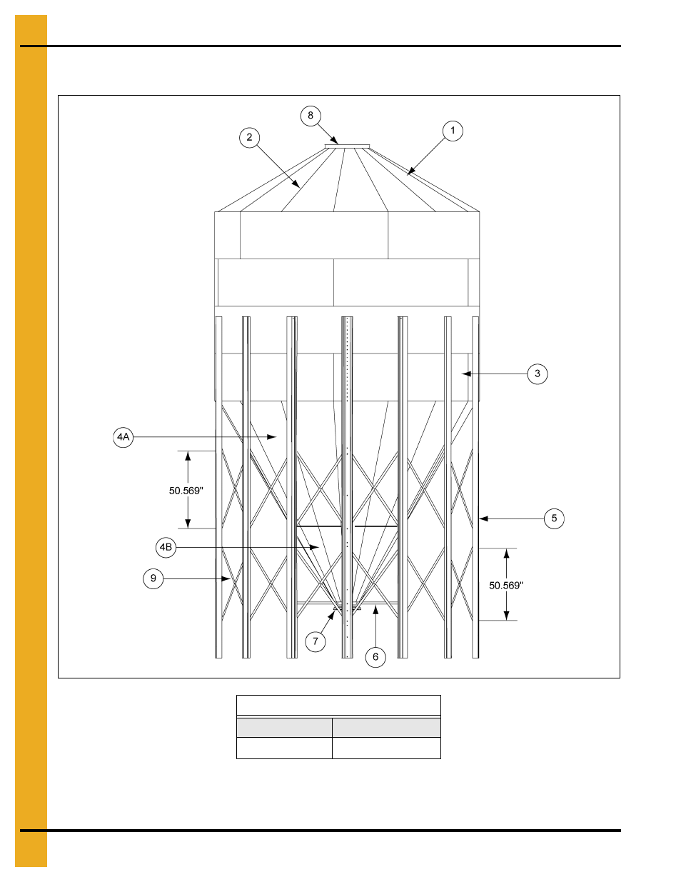 15' diameter 60° hopper bin specifications, Parts list | Grain Systems Tanks PNEG-1461 User Manual | Page 106 / 124