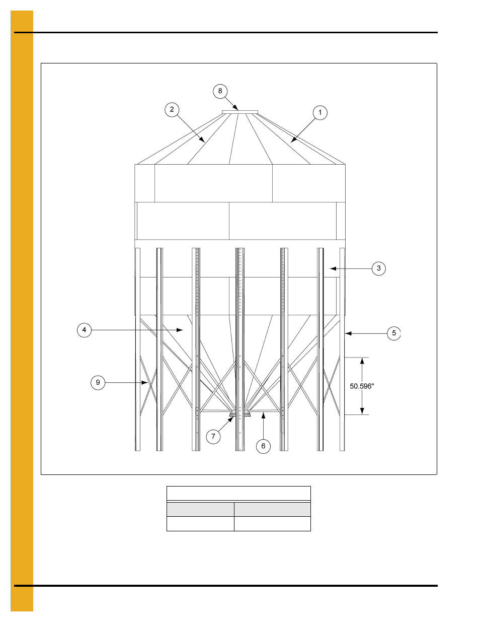 15' diameter 45° hopper bin specifications, Parts list | Grain Systems Tanks PNEG-1461 User Manual | Page 110 / 124