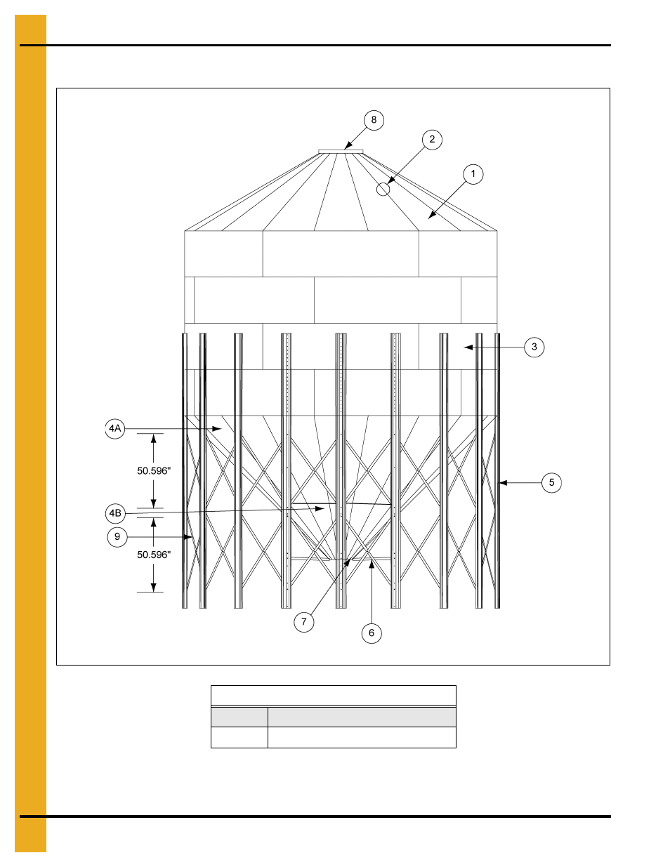 18' diameter 45° hopper bin specifications, Parts list | Grain Systems Tanks PNEG-1461 User Manual | Page 114 / 124