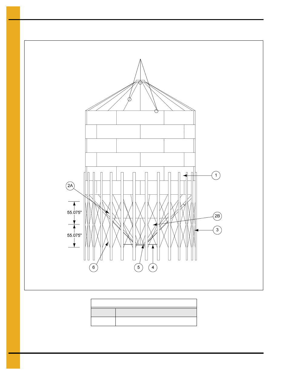 21' diameter 45° hopper bin specifications, Parts list | Grain Systems Tanks PNEG-1461 User Manual | Page 118 / 124