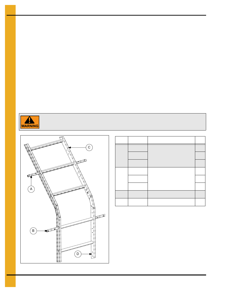 Ladder handrails, Chapter 9 ladder handrails, Handrail gusset and handrail installation | Grain Systems Tanks PNEG-1461 User Manual | Page 52 / 124