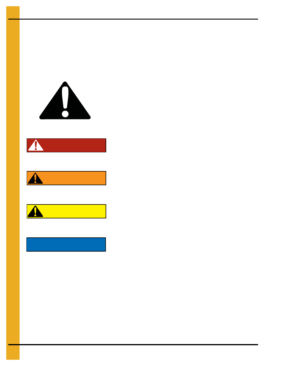 Safety, Chapter 2 safety, Safety guidelines | Danger, Warning caution notice | Grain Systems Tanks PNEG-1461 User Manual | Page 6 / 124