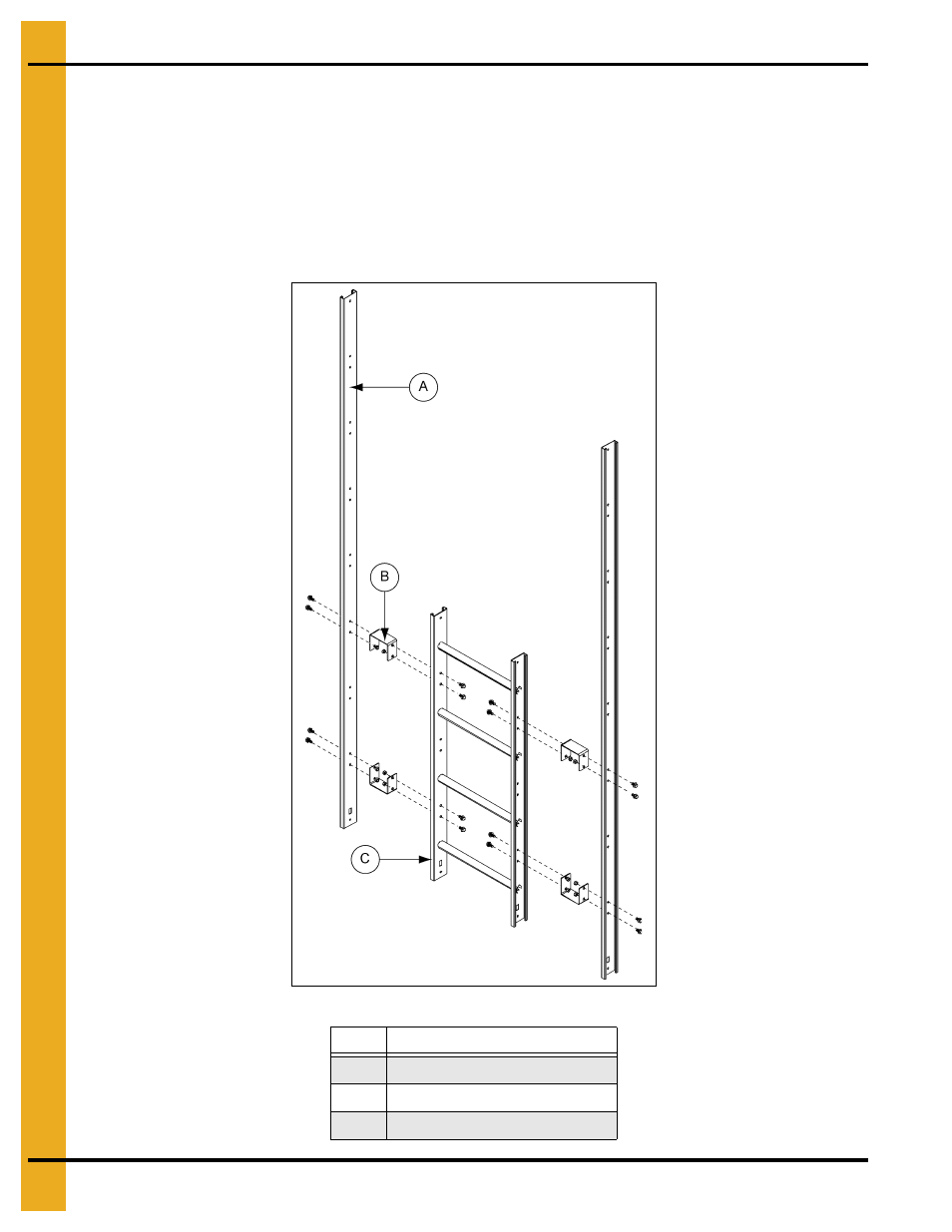 Safety cage, Chapter 10 safety cage, Ladder system with safety cage | Extension rail installation | Grain Systems Tanks PNEG-1461 User Manual | Page 60 / 124