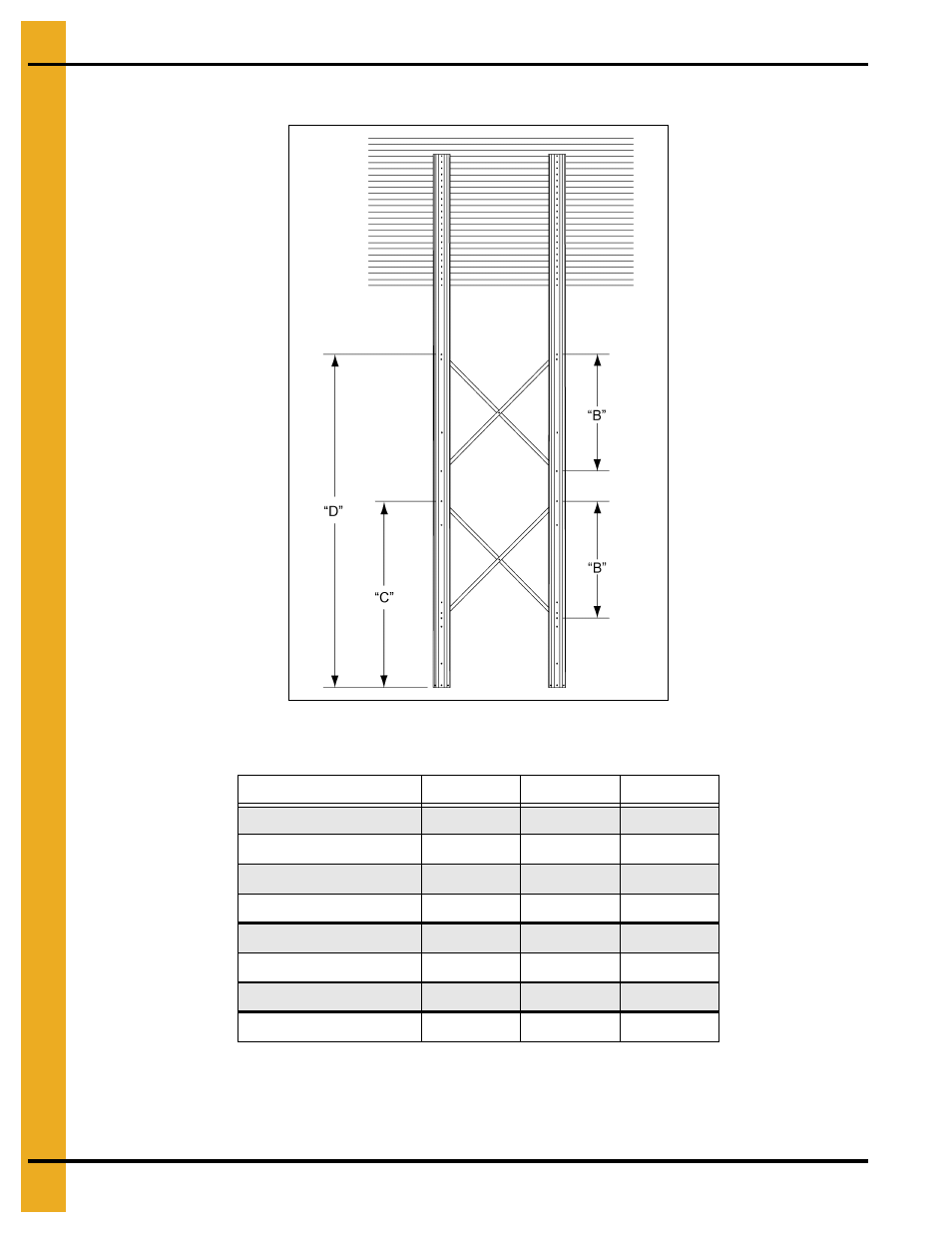 12'-21' leg bracing (continued), Legs and leg bracing | Grain Systems Tanks PNEG-1461 User Manual | Page 86 / 124