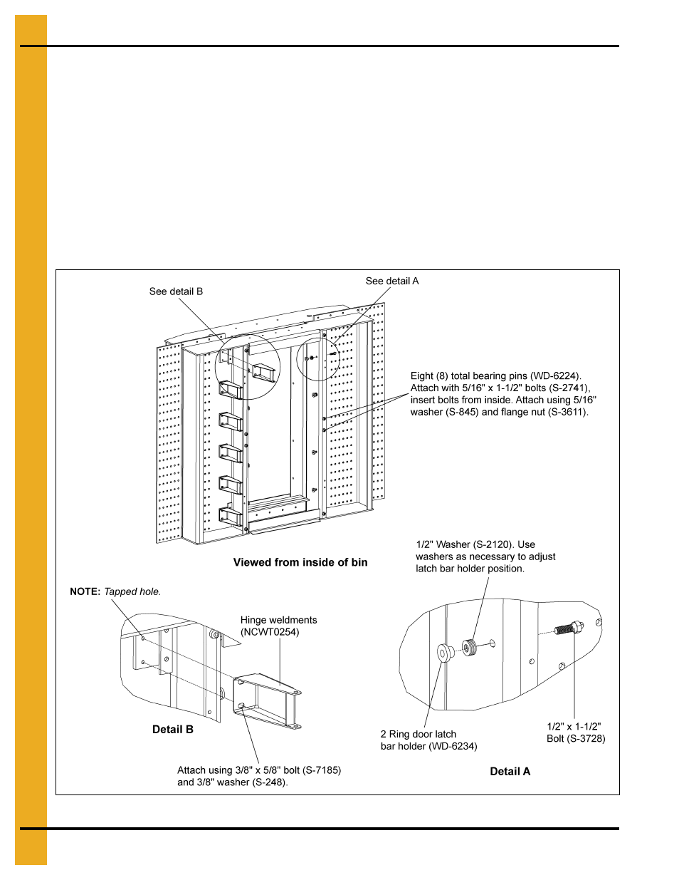 Inner door assembly | Grain Systems Bin Accessories PNEG-1884 User Manual | Page 16 / 26
