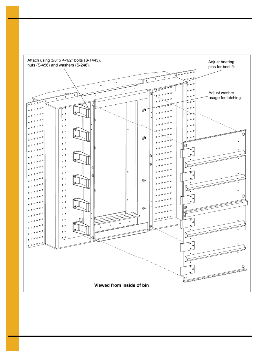 Inner door assembly (continued) | Grain Systems Bin Accessories PNEG-1884 User Manual | Page 18 / 26