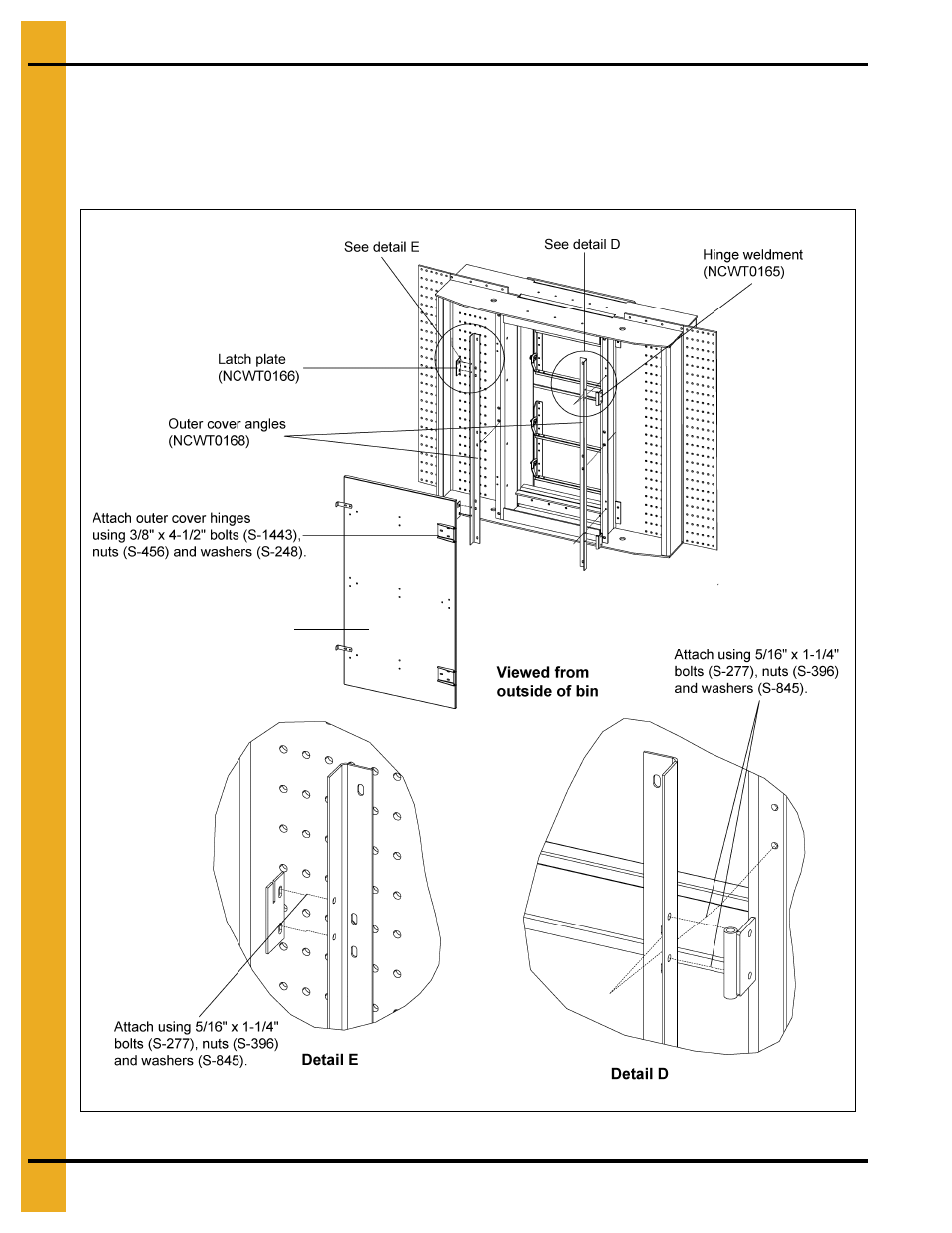 Outer door assembly (continued), Installation instructions | Grain Systems Bin Accessories PNEG-1884 User Manual | Page 20 / 26