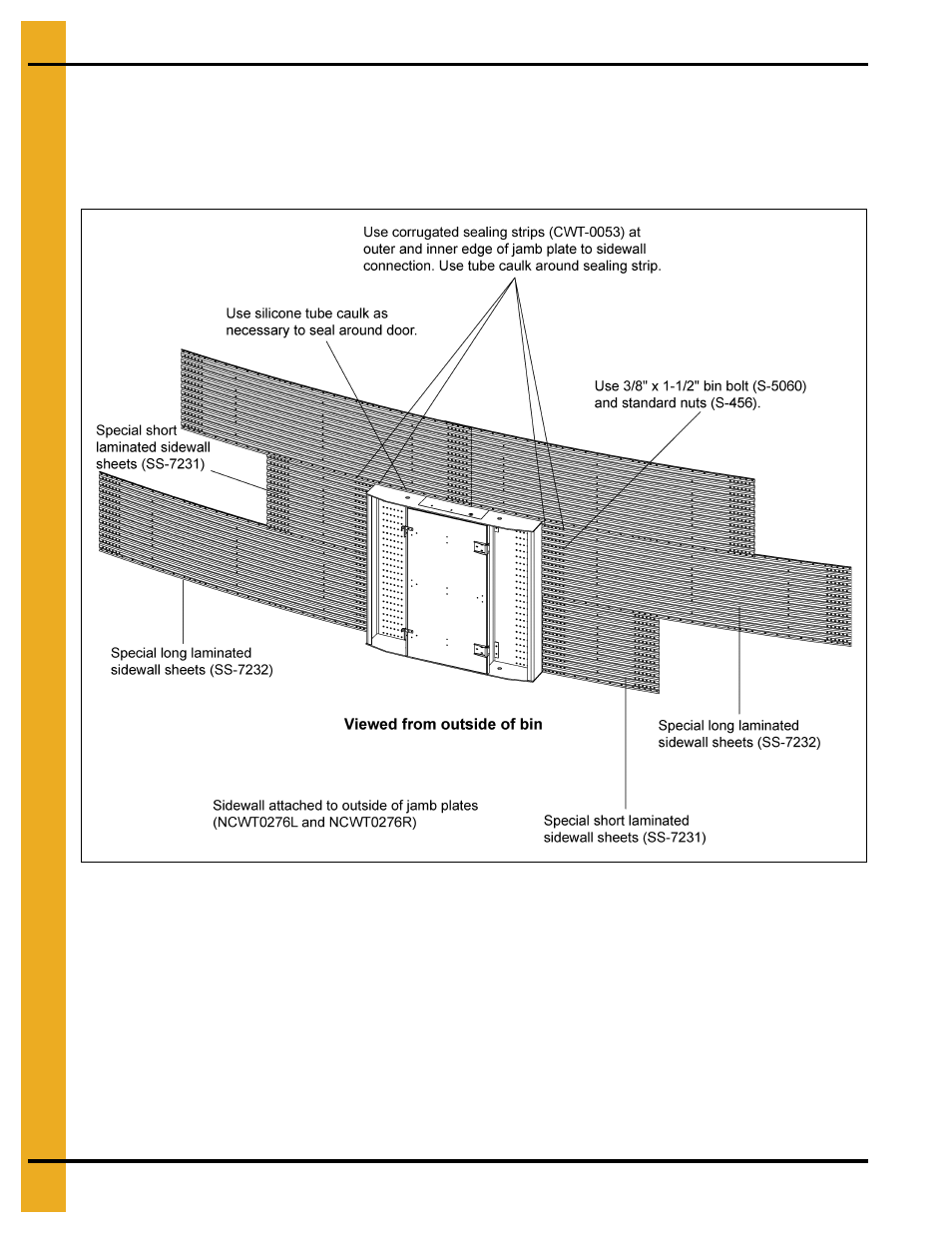 Sidewall and stiffener door attachment (continued) | Grain Systems Bin Accessories PNEG-1884 User Manual | Page 22 / 26