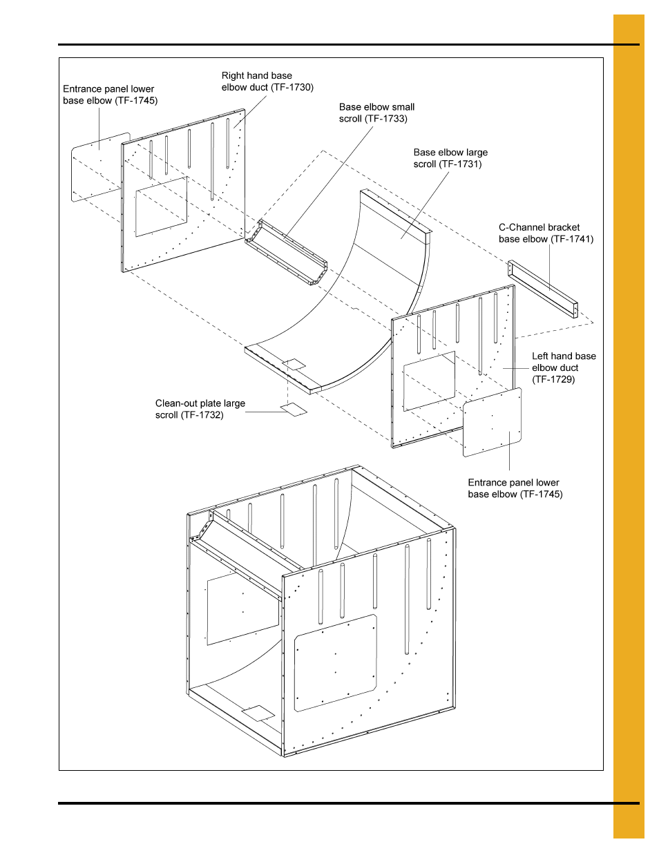 Bottom elbow duct section, Chapter 5 bottom elbow duct section | Grain Systems PNEG-1089 User Manual | Page 11 / 14