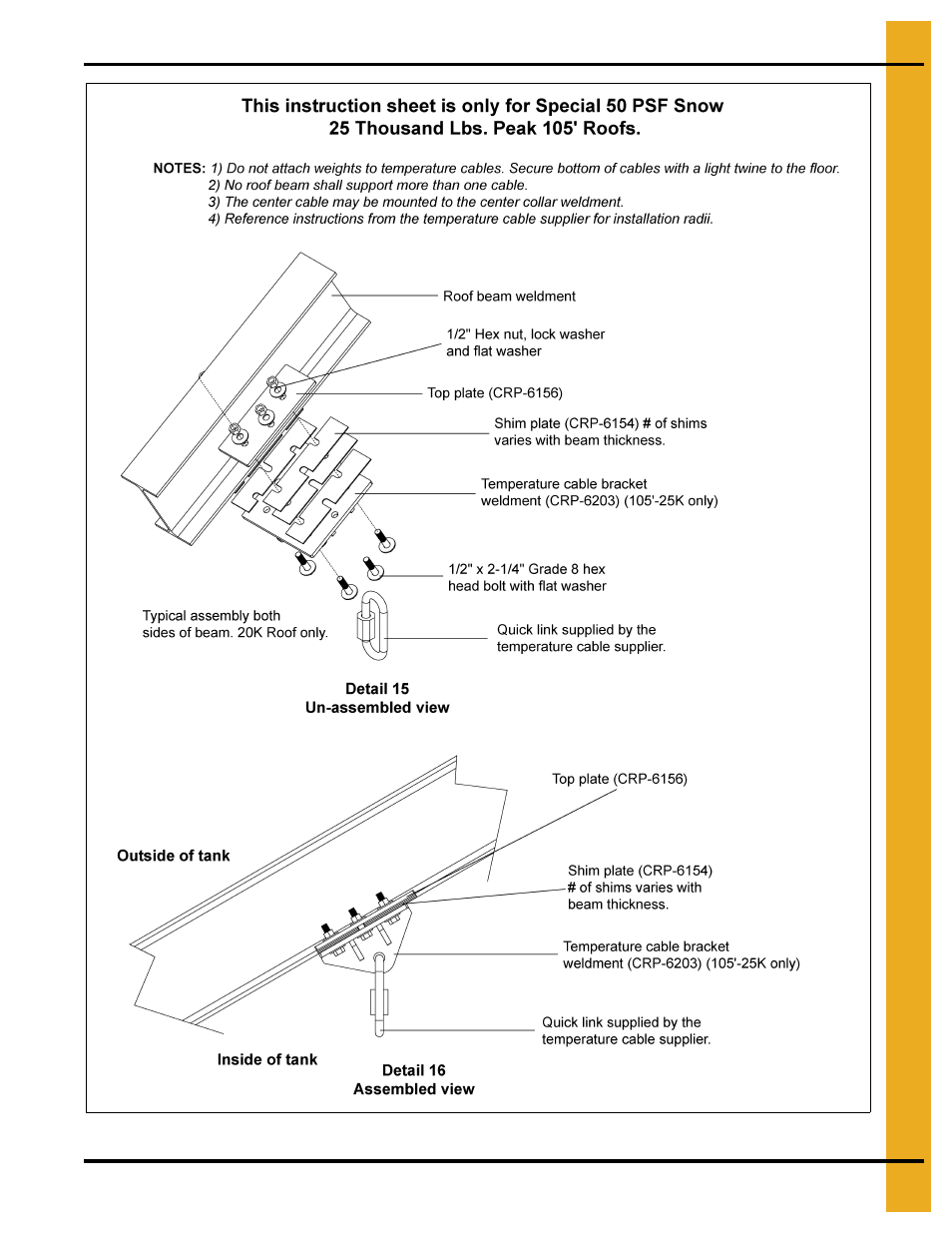 105' roof assembly instructions | Grain Systems Bin Accessories PNEG-1852 User Manual | Page 23 / 26