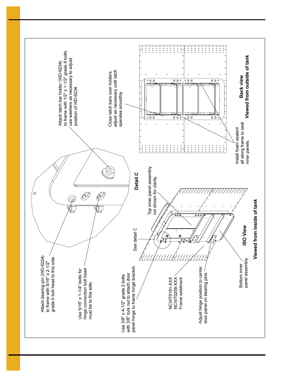 Inner panel assembly, Use a 5/16" x | Grain Systems Bin Accessories PNEG-1740 User Manual | Page 18 / 22