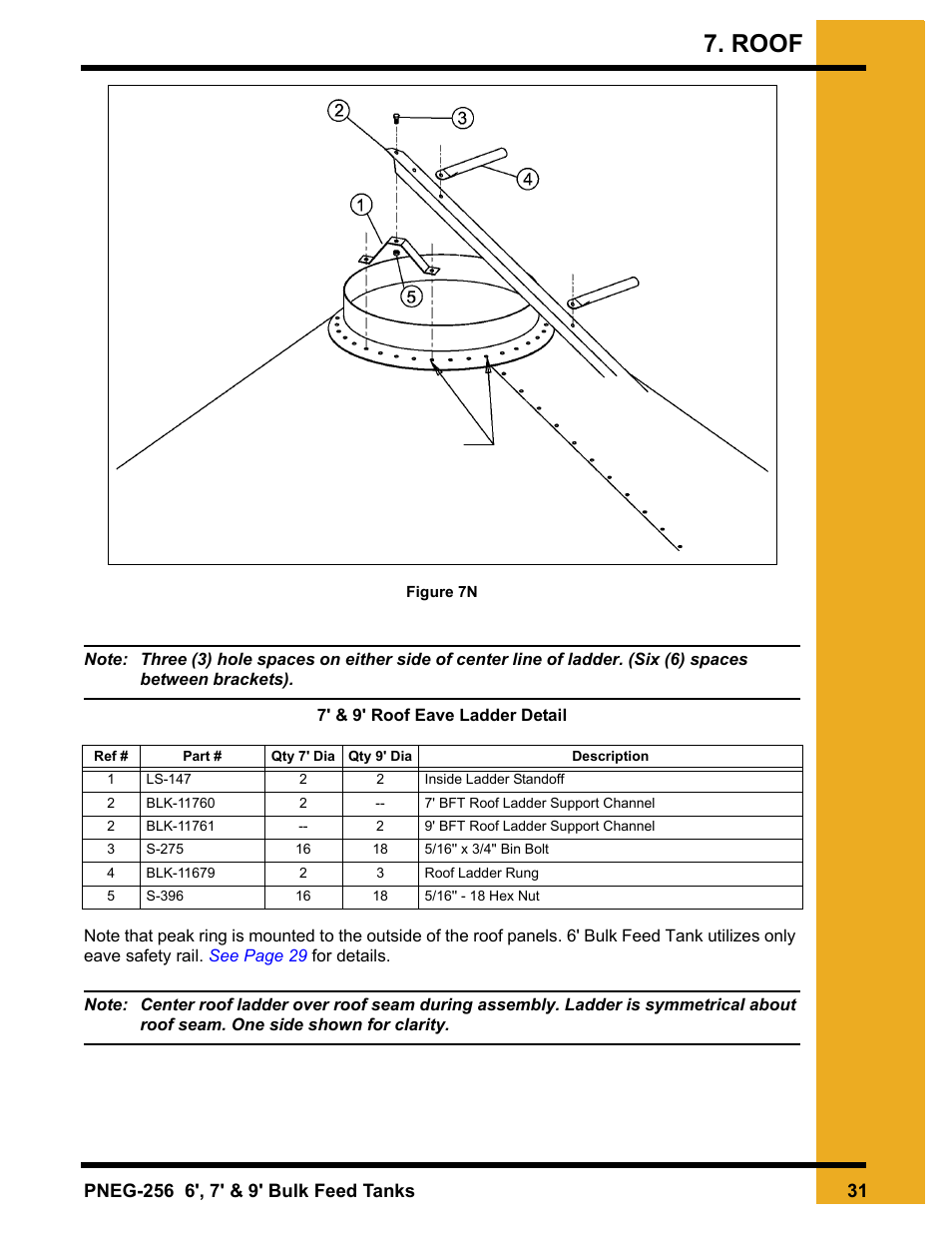 Roof | Grain Systems Tanks PNEG-256 User Manual | Page 31 / 84