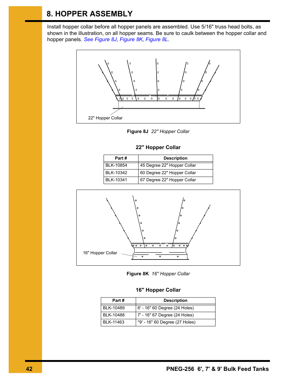 Hopper assembly | Grain Systems Tanks PNEG-256 User Manual | Page 42 / 84