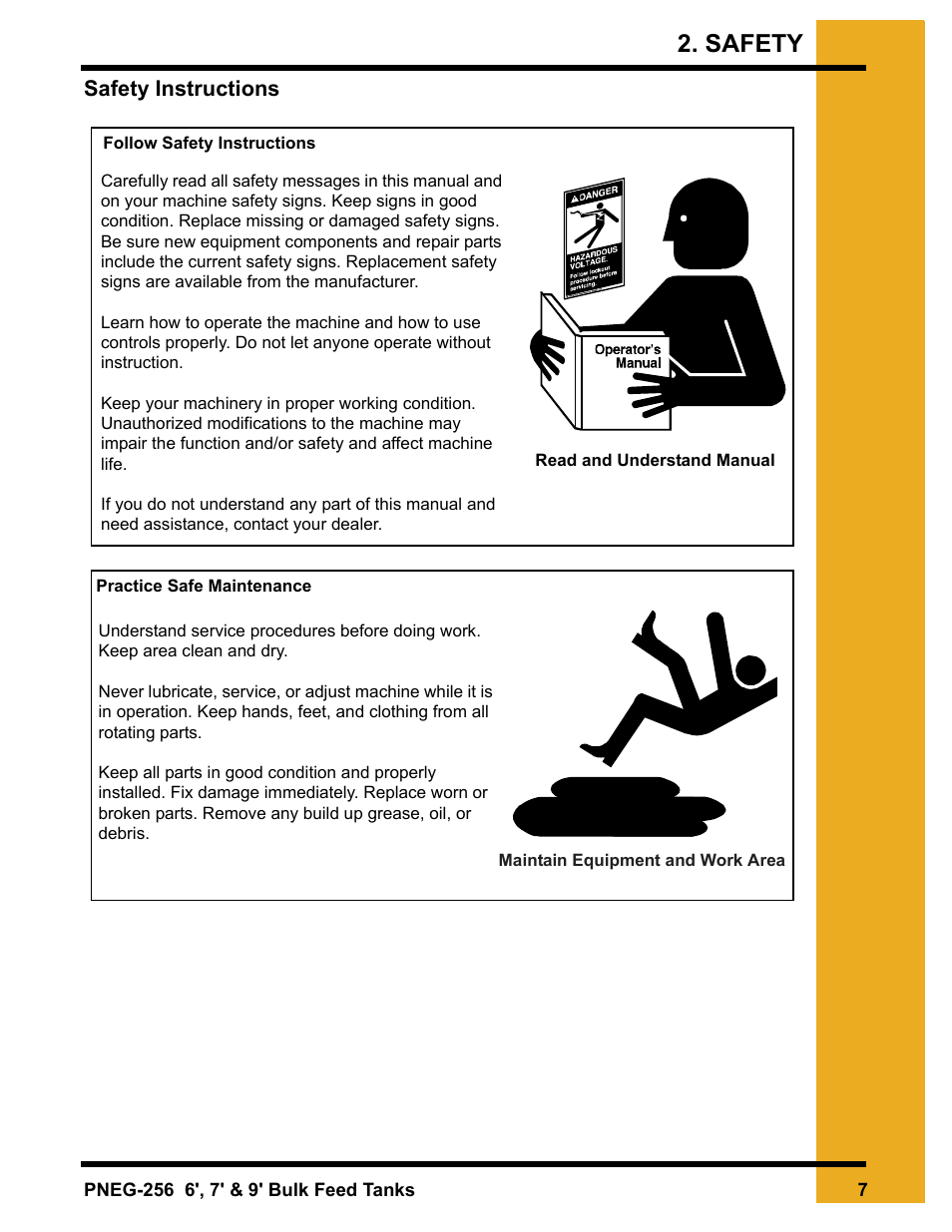 Safety instructions, Safety | Grain Systems Tanks PNEG-256 User Manual | Page 7 / 84