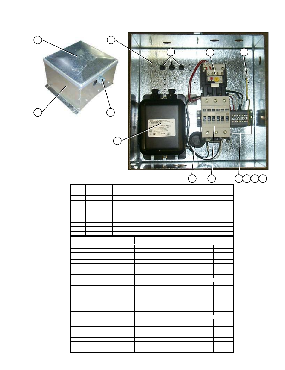 Fan heater control box and electrical components, Fan heater electrical box, Pneg-1447 | Grain Systems PNEG-1447 User Manual | Page 57 / 68