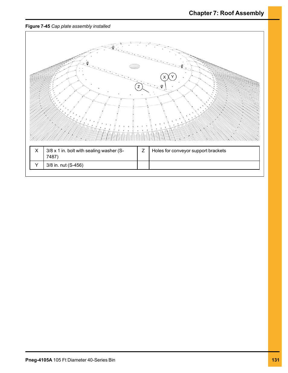 Chapter 7: roof assembly | Grain Systems Tanks PNEG-4105A User Manual | Page 131 / 176