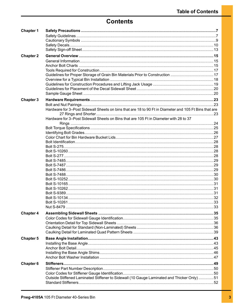 Grain Systems Tanks PNEG-4105A User Manual | Page 3 / 176