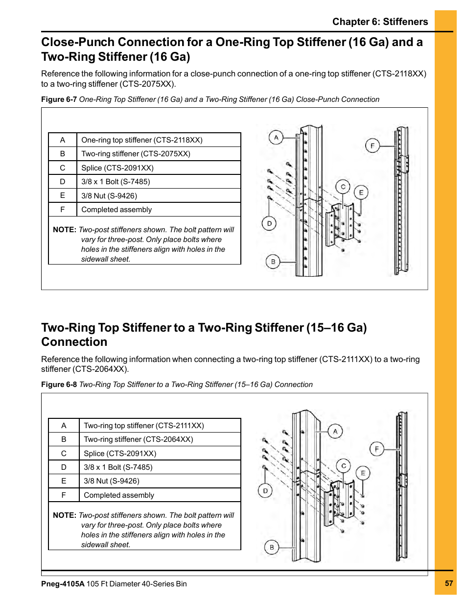 Chapter 6: stiffeners | Grain Systems Tanks PNEG-4105A User Manual | Page 57 / 176