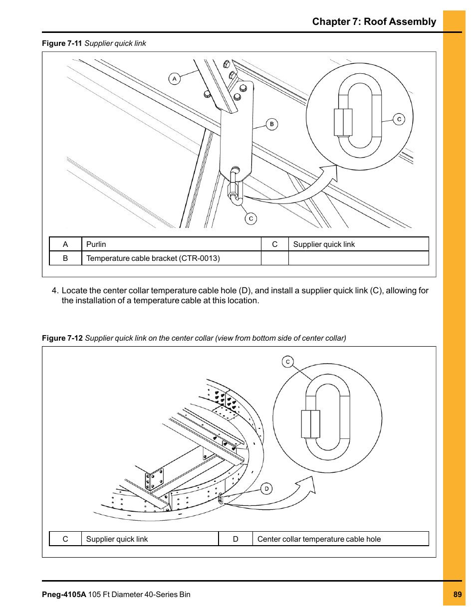 Chapter 7: roof assembly | Grain Systems Tanks PNEG-4105A User Manual | Page 89 / 176