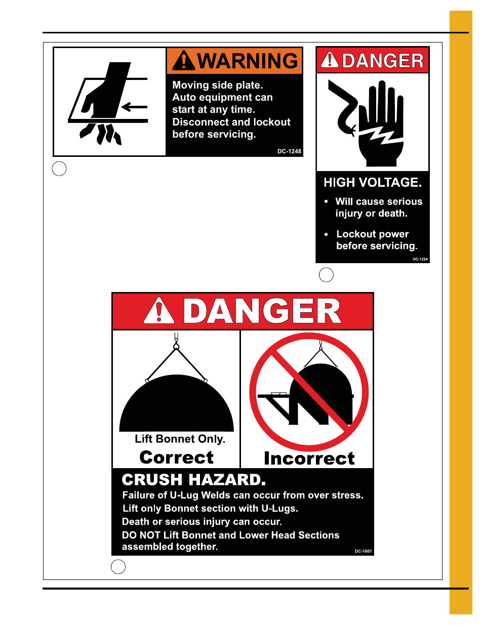 Warning | Grain Systems Bucket Elevtors, Conveyors, Series II Sweeps PNEG-681 User Manual | Page 11 / 38
