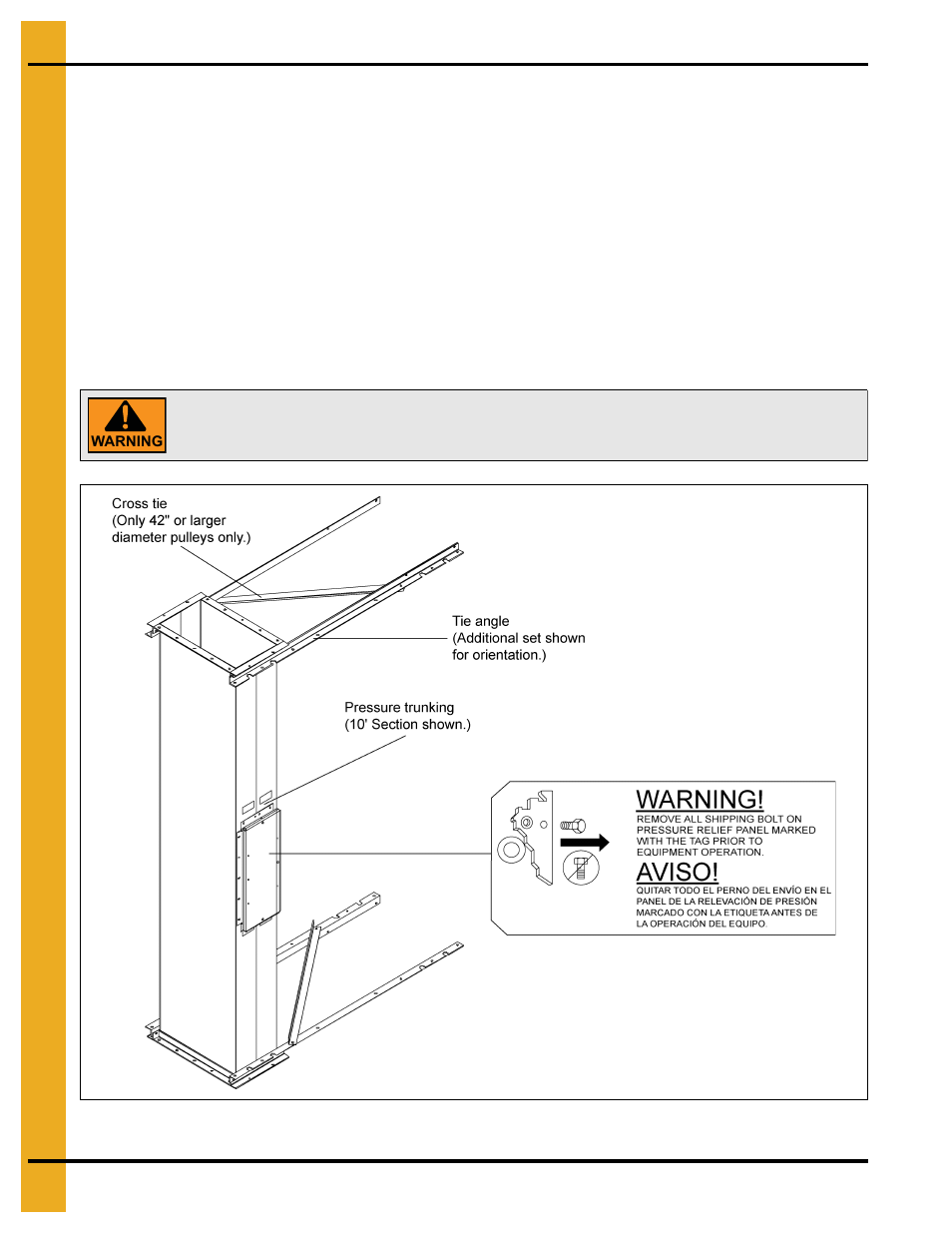 Pressure relief trunking | Grain Systems Bucket Elevtors, Conveyors, Series II Sweeps PNEG-681 User Manual | Page 18 / 38