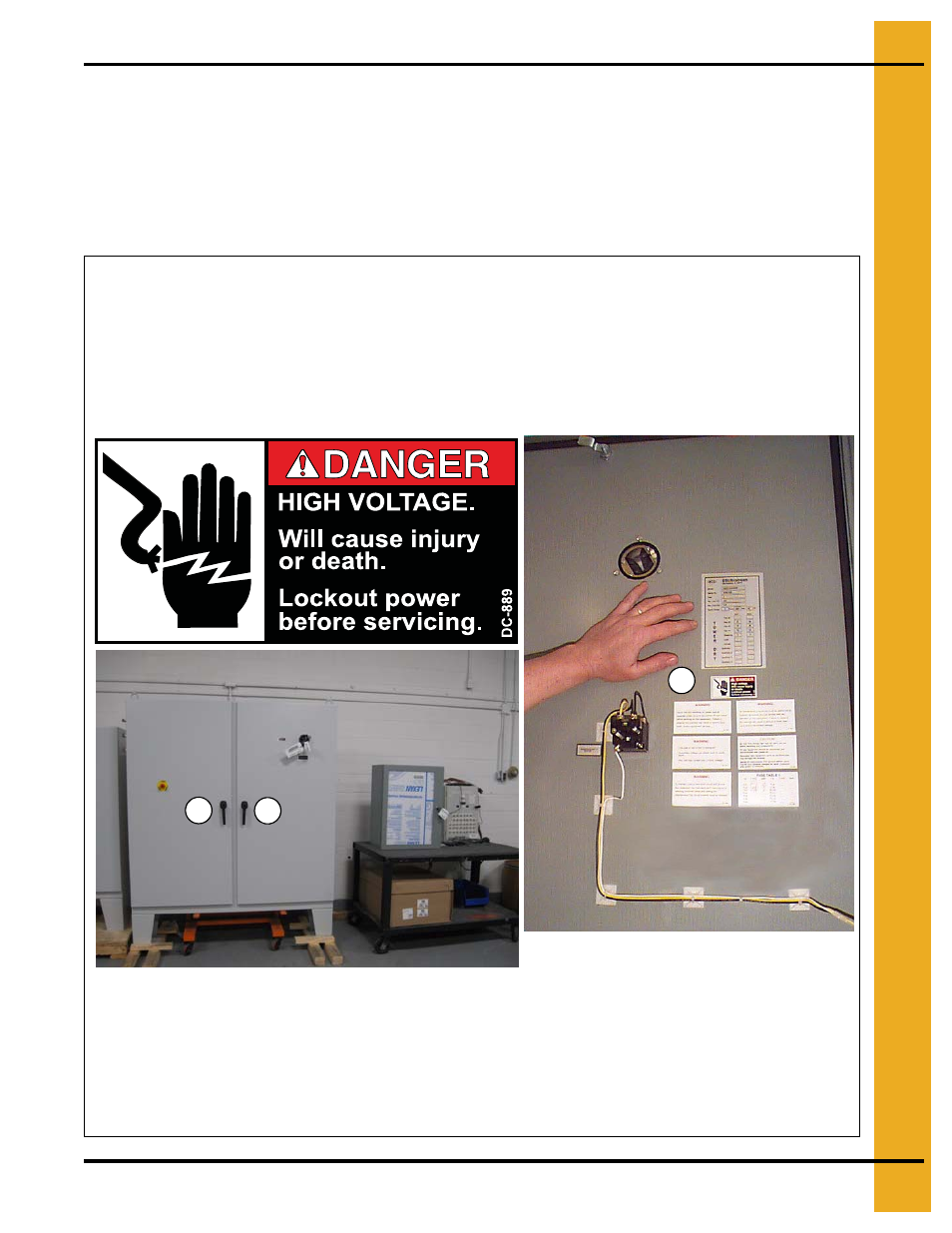 Safety decal # dc-889, Location of decal | Grain Systems PNEG-707GSI User Manual | Page 11 / 446
