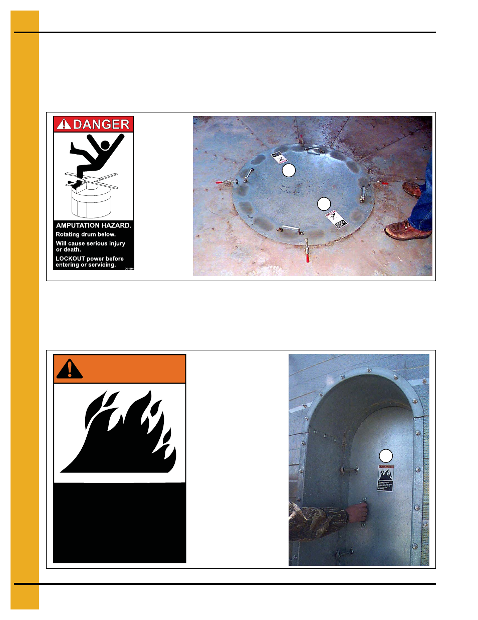 Safety decal # dc-1060 safety decal # dc-1061, Warning, Safety decal # dc-1060 | Safety decal # dc-1061 | Grain Systems PNEG-707GSI User Manual | Page 14 / 446