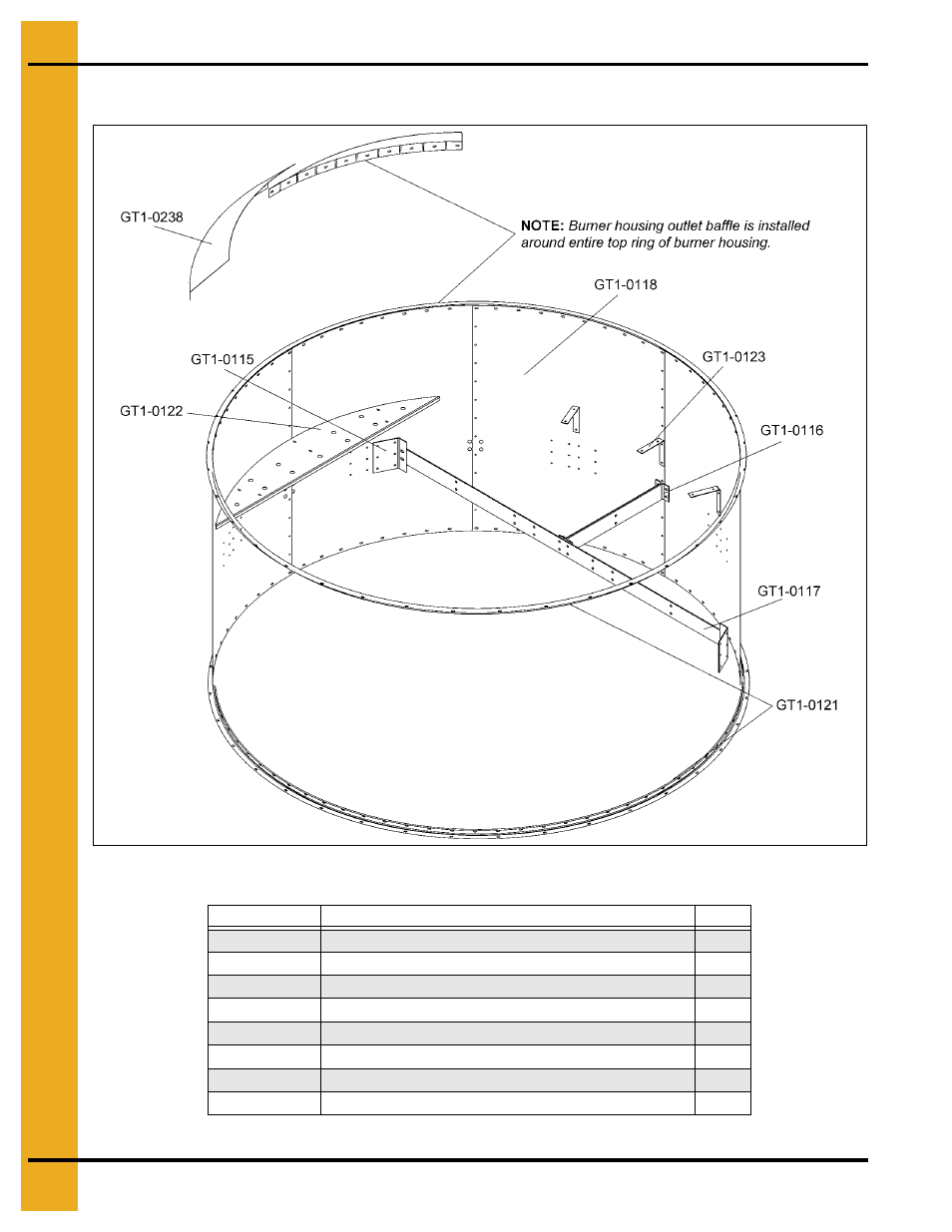 Burner and reducer, Chapter 14 burner and reducer, Burner housing model 2500/3000/3500 | Grain Systems PNEG-707GSI User Manual | Page 144 / 446