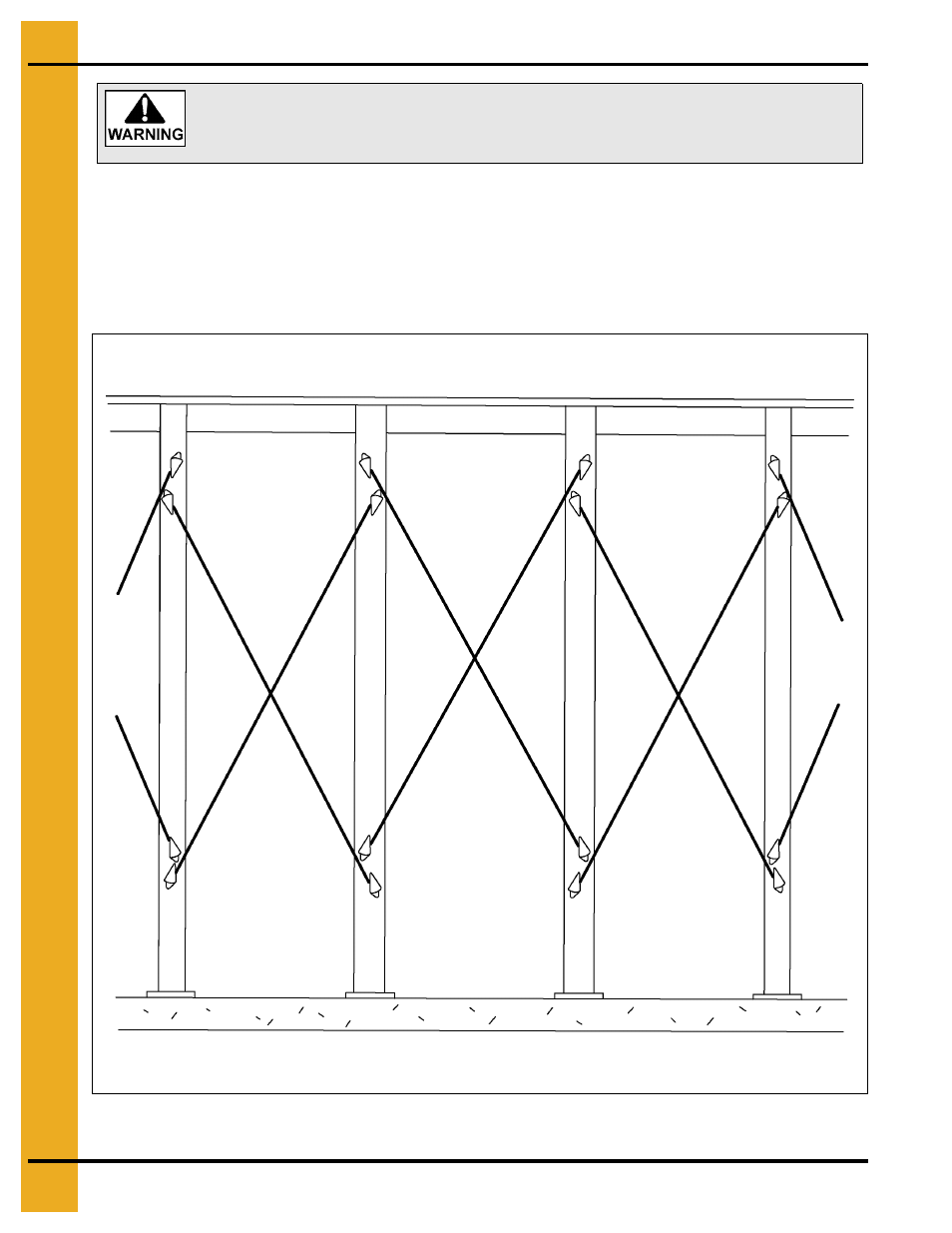 X-bracing rod placement example - all models | Grain Systems PNEG-707GSI User Manual | Page 206 / 446