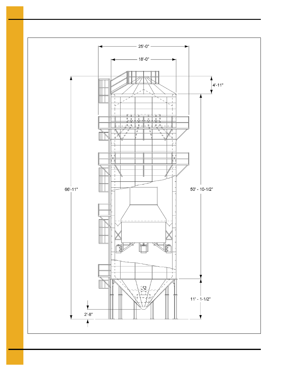 Dryer dimensions - detail model 2500 | Grain Systems PNEG-707GSI User Manual | Page 22 / 446