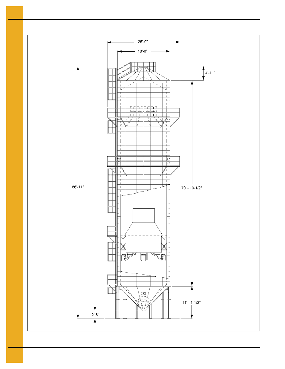 Dryer dimensions - detail model 3500 | Grain Systems PNEG-707GSI User Manual | Page 24 / 446