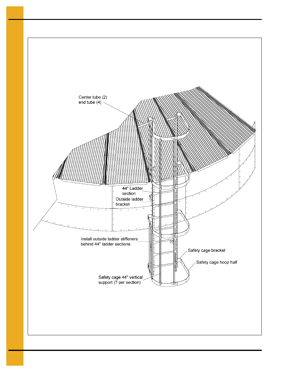 Outside ladder, Chapter 7 outside ladder, Outside ladder with top safety cage | See outside ladder | Grain Systems PNEG-707GSI User Manual | Page 86 / 446