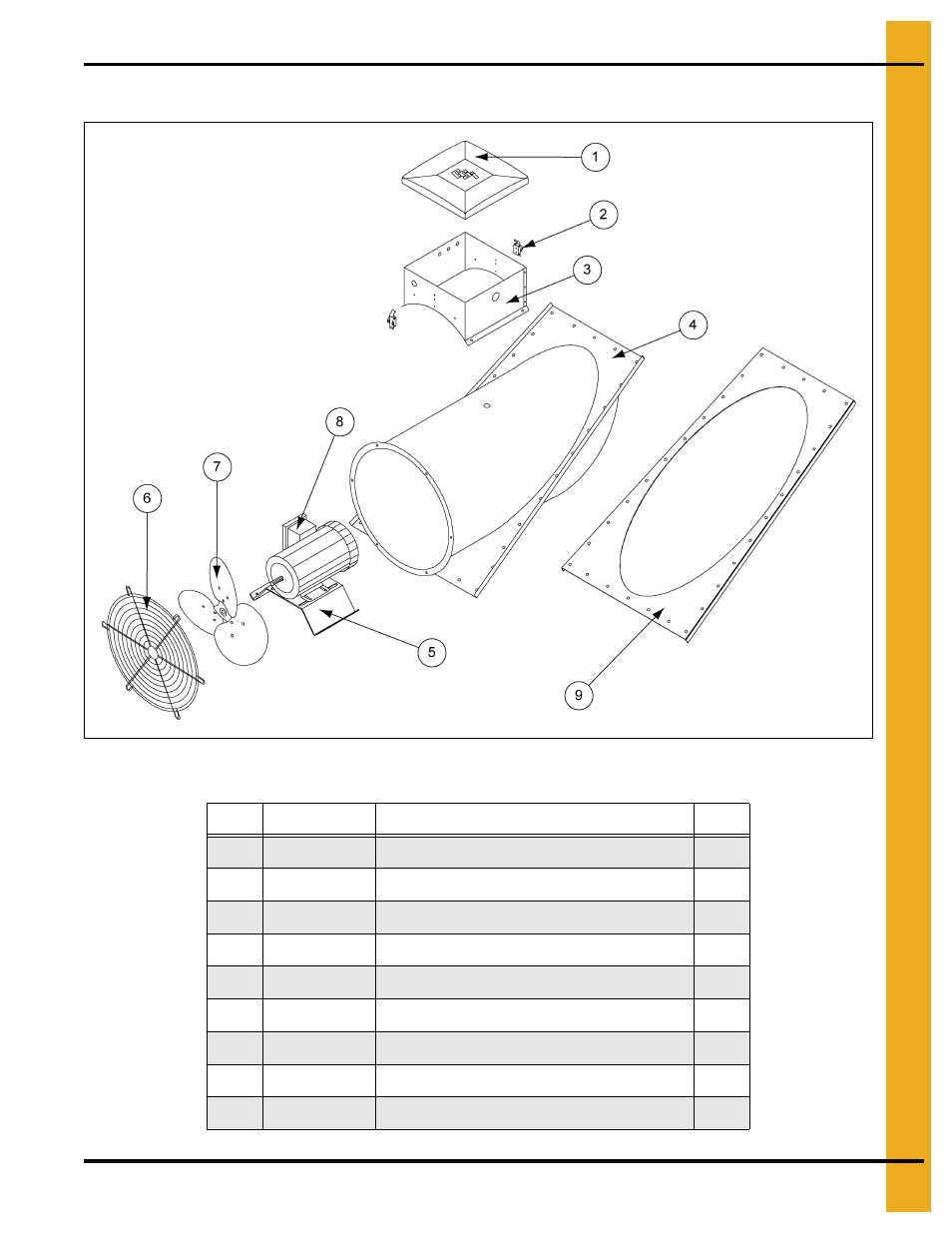 Parts list, Chapter 6 parts list, 18" roof exhauster parts | Grain Systems Bin Accessories PNEG-524 User Manual | Page 21 / 30