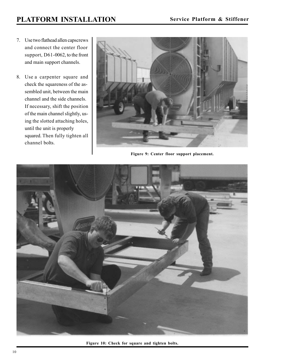 Platform installation | Grain Systems PNEG-349 User Manual | Page 10 / 32