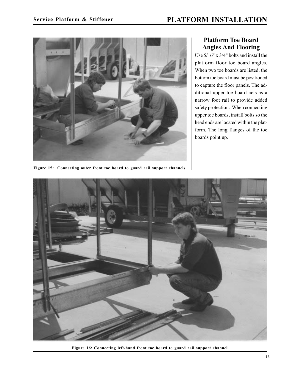 Platform installation | Grain Systems PNEG-349 User Manual | Page 13 / 32