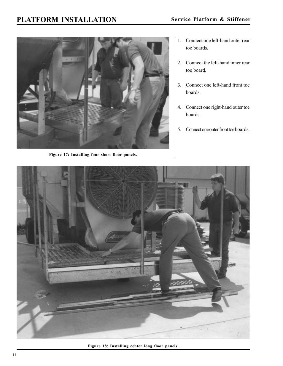 Platform installation | Grain Systems PNEG-349 User Manual | Page 14 / 32