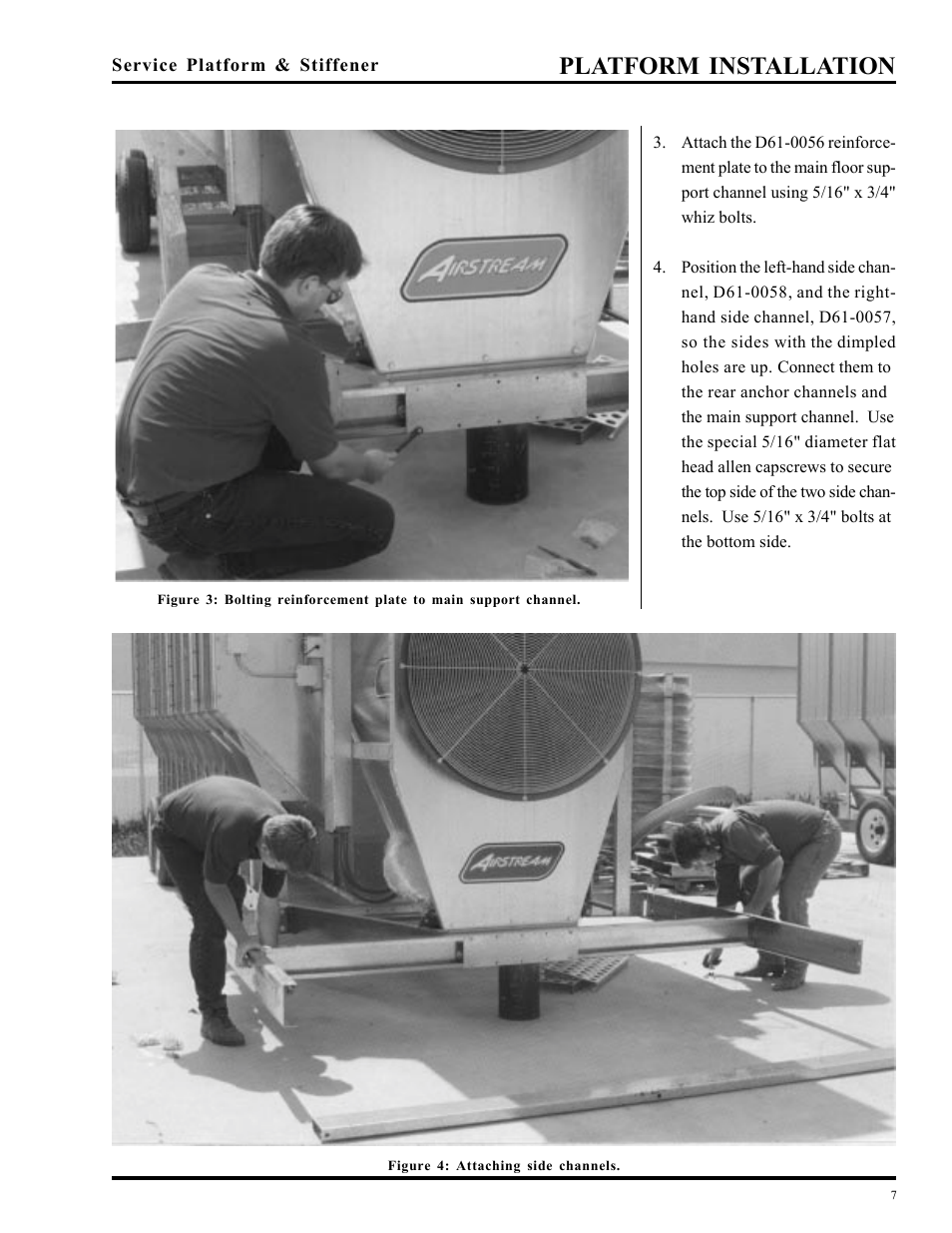 Platform installation | Grain Systems PNEG-349 User Manual | Page 7 / 32