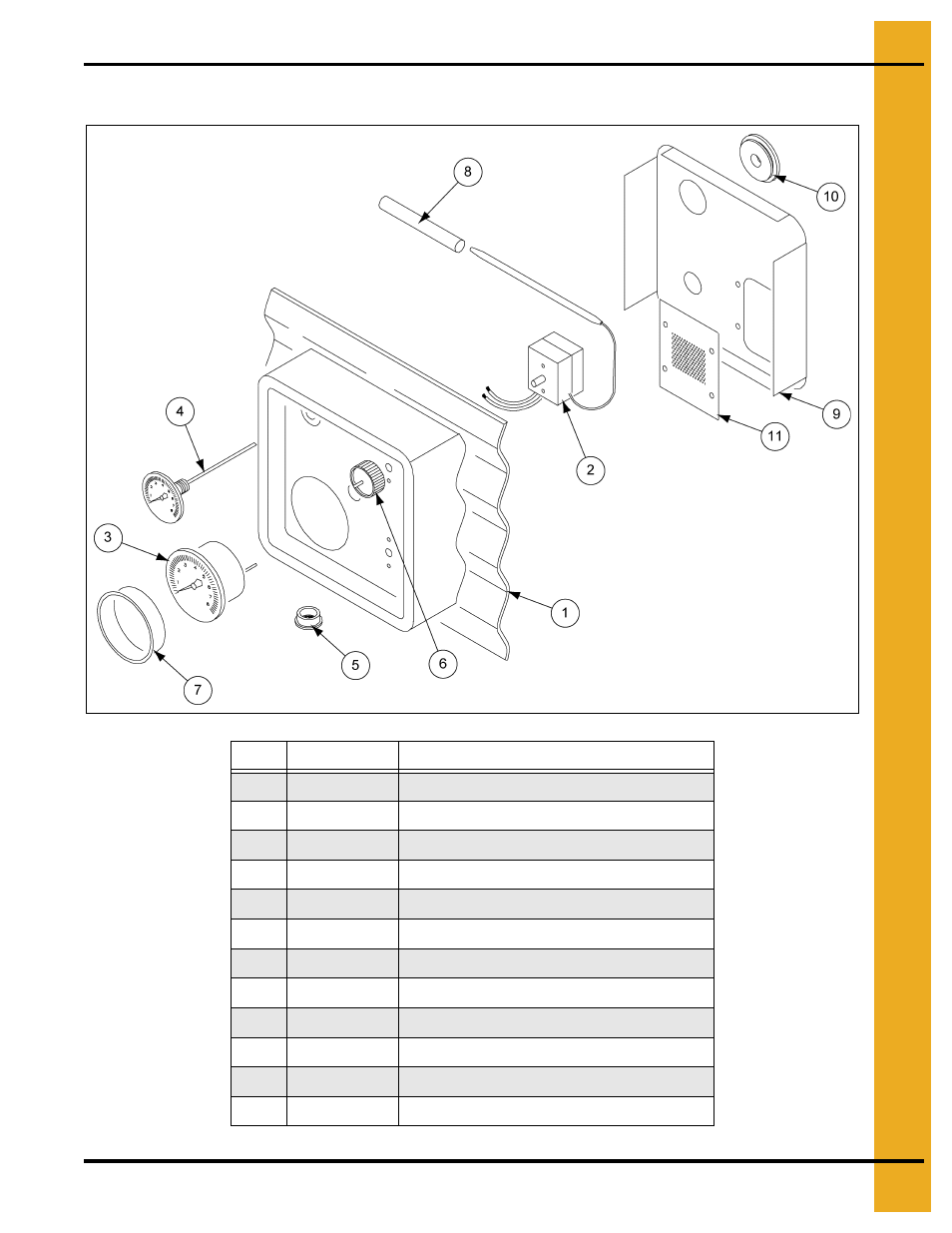High-low humidistat-thermostat parts, Parts list | Grain Systems PNEG-236 User Manual | Page 15 / 22