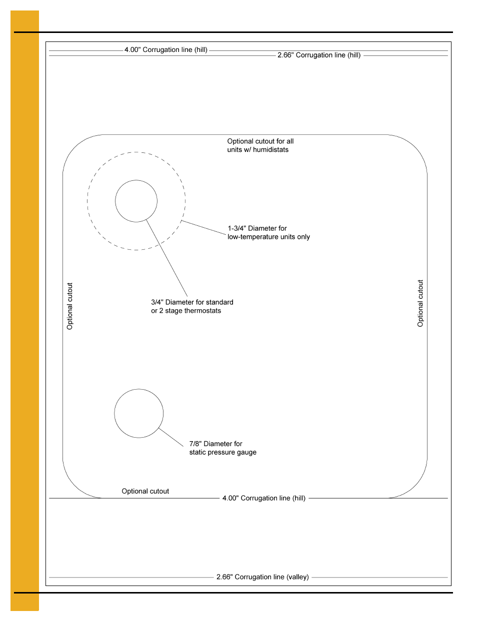 Mounting template, Chapter 9 mounting template | Grain Systems PNEG-236 User Manual | Page 20 / 22