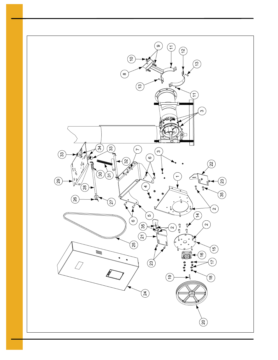 Parts list, Chapter 9 parts list, Replacement drive kit components | Grain Systems Unload Augers PNEG-1555 User Manual | Page 32 / 36